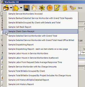 AyaNova includes many sample report templates that you can use as is, further customize, and also create new AyaNova includes many sample report templates