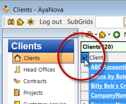 AyaClientgridallselected