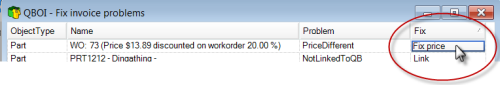 FixInvoiceProblemsPartFixPrice