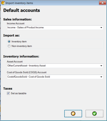 ImportInventoryItemsDefaultAccts