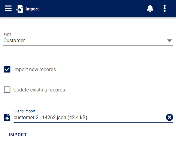 import form ready