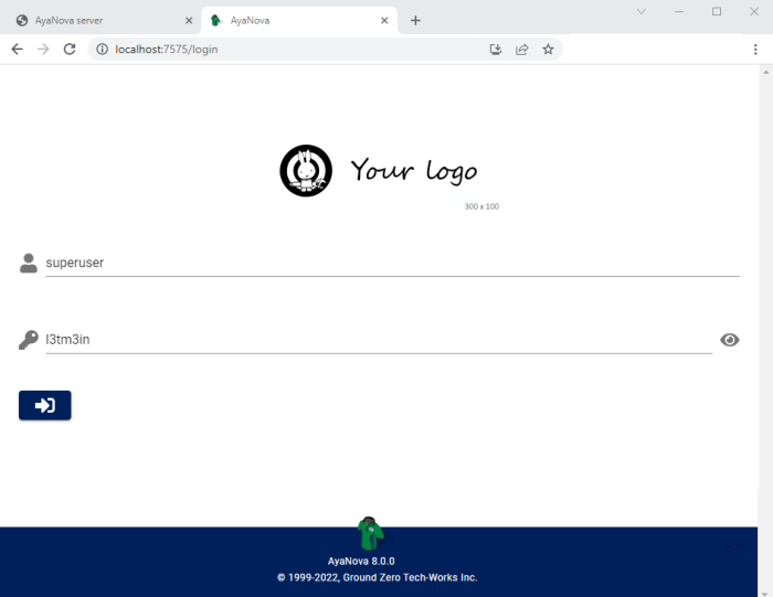 SCREENSHOT OF WEBPAGE LOGIN