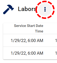 Work order labor context