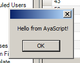 Example image of results of AyaScript coding