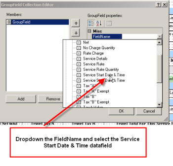 find the Service Start Date/Time