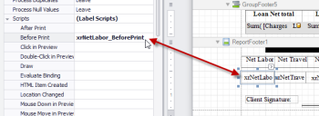 use scripts to display running total